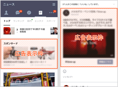 LINE広告掲載位置イメージ